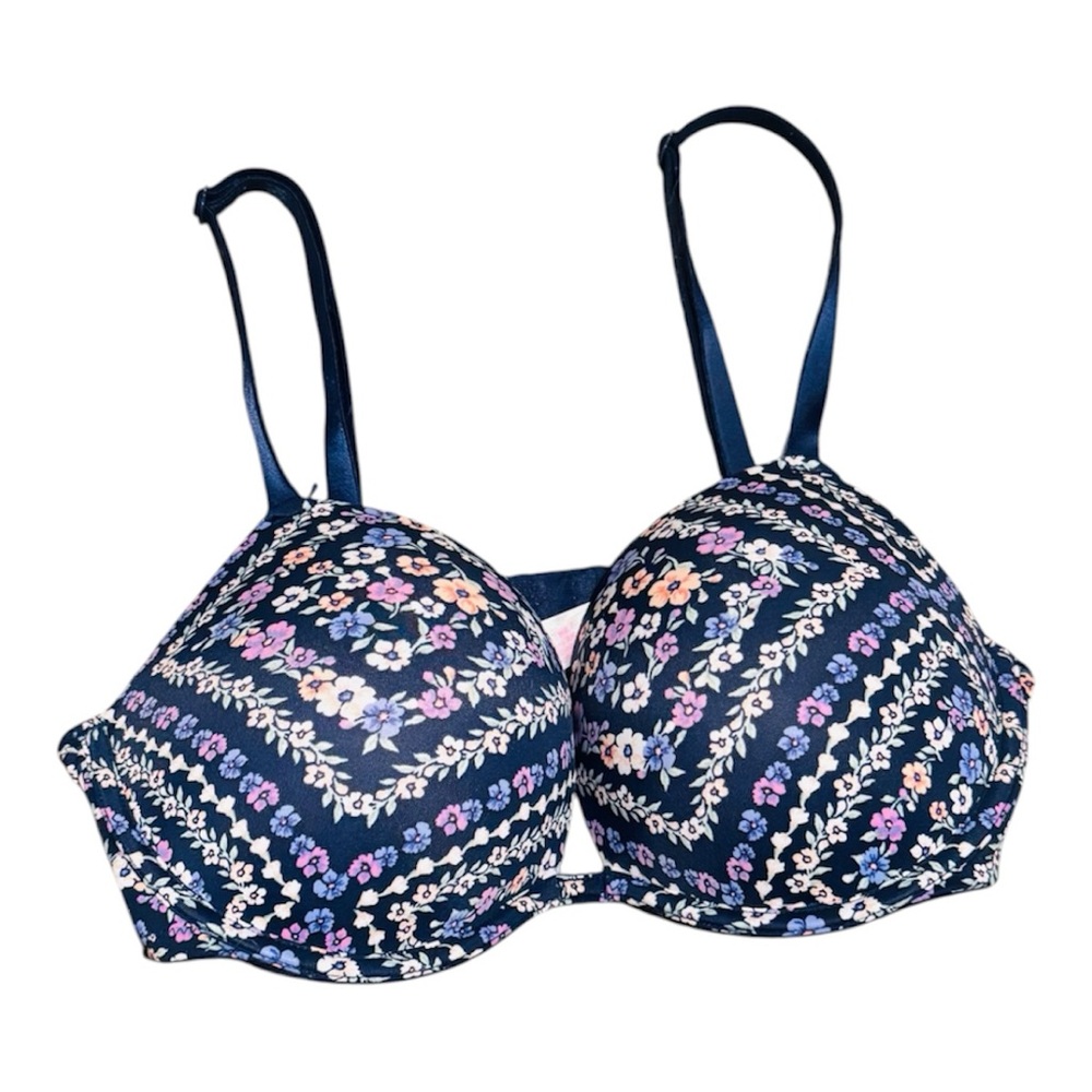 Navy Floral T-Shirt Bra - Women Intimates by Pink